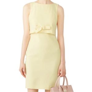 Badgley Mischka Yellow Grommet Sheath Dress Size 2